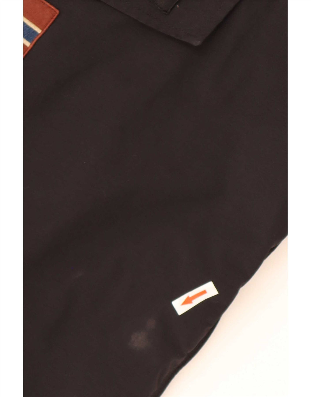 Napapijri Mens Graphic Hooded Anorak Jacket UK 38 Medium Black Polyamide