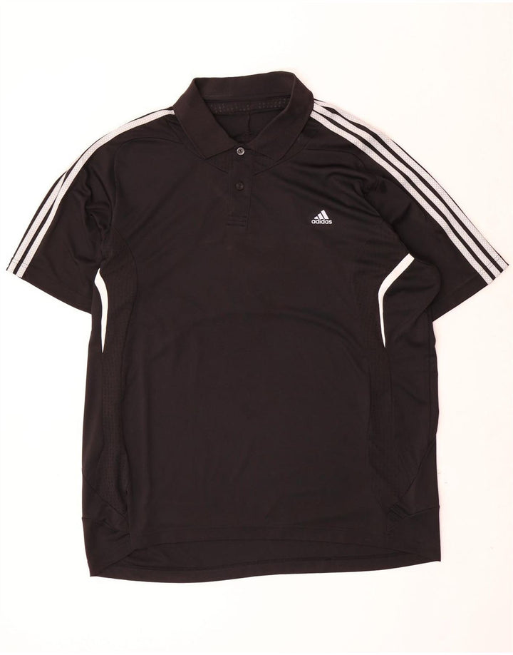 Adidas Mens Clima 365 Polo Shirt 2XL Black Colourblock Polyester
