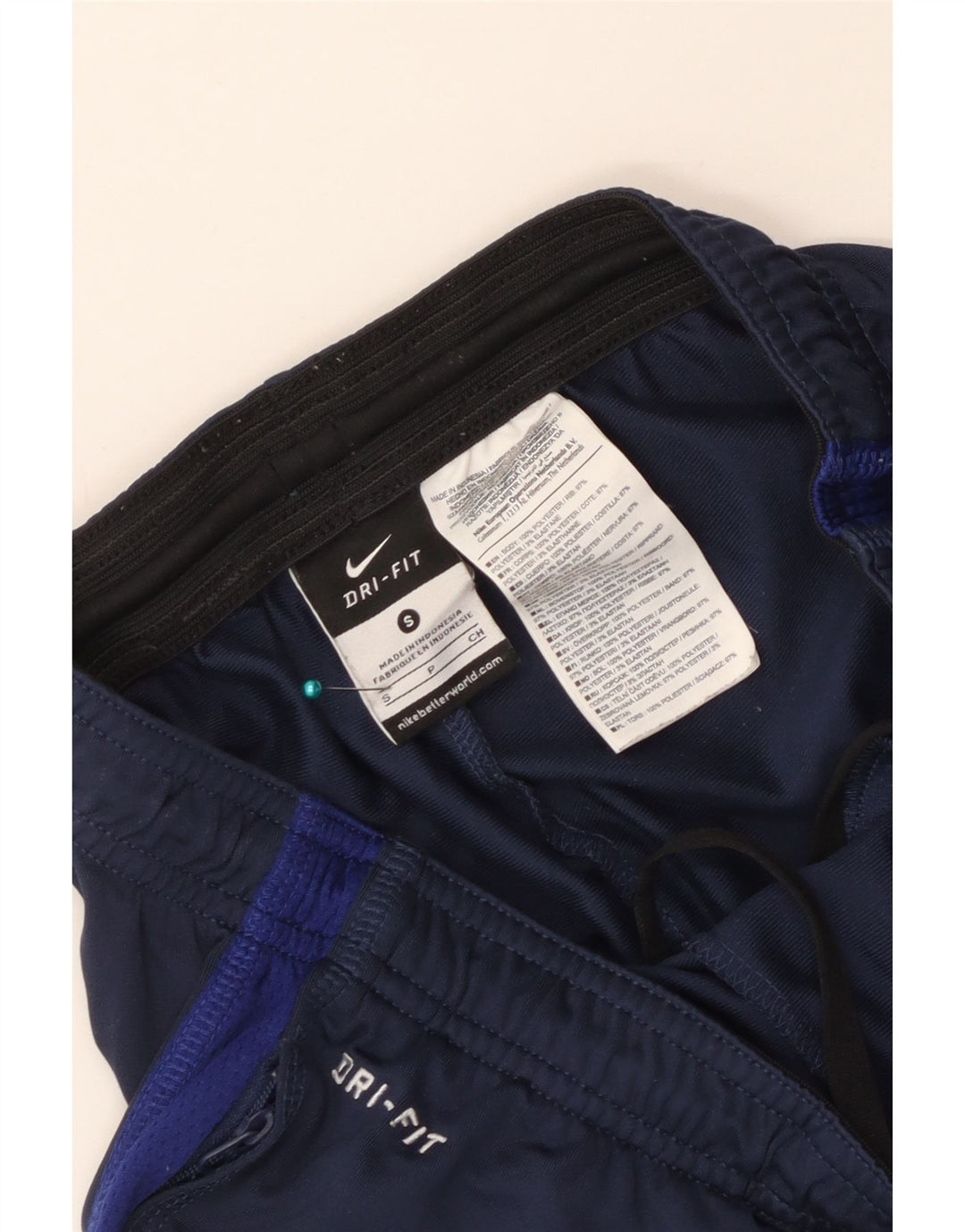 Nike Mens England Tracksuit Trousers Small  Navy Blue Colourblock Polyester