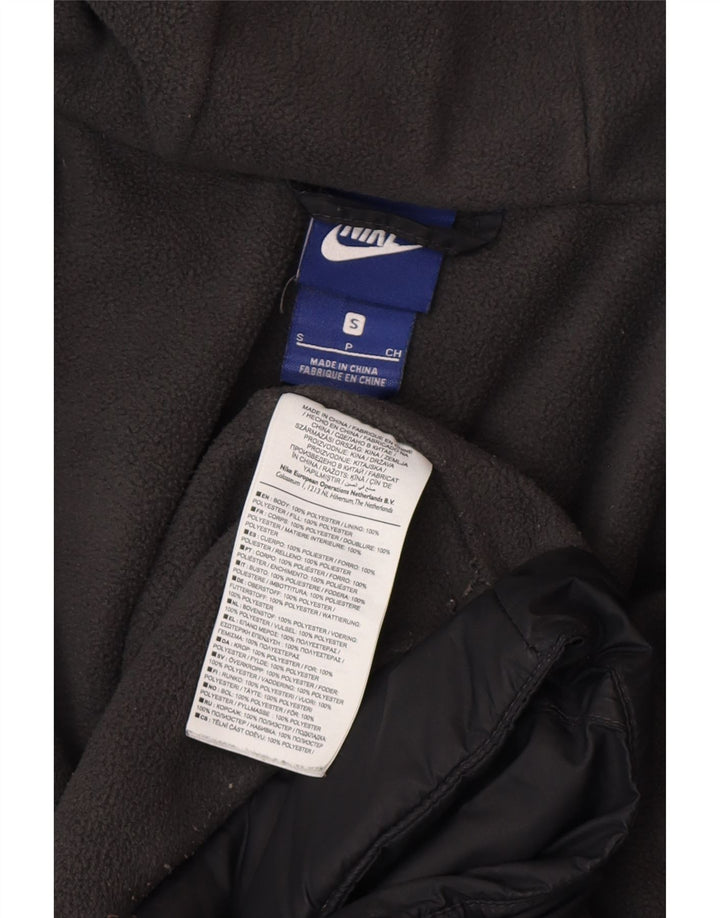 Nike Mens Hooded Windbreaker Jacket UK 36 Small Black Polyester