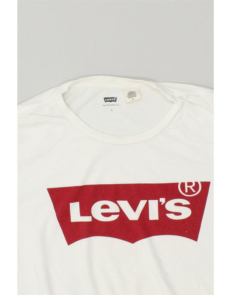 LEVI'S Mens Graphic T-Shirt Top Large White Cotton | Vintage Levi's | Thrift | Second-Hand Levi's | Used Clothing | Messina Hembry 