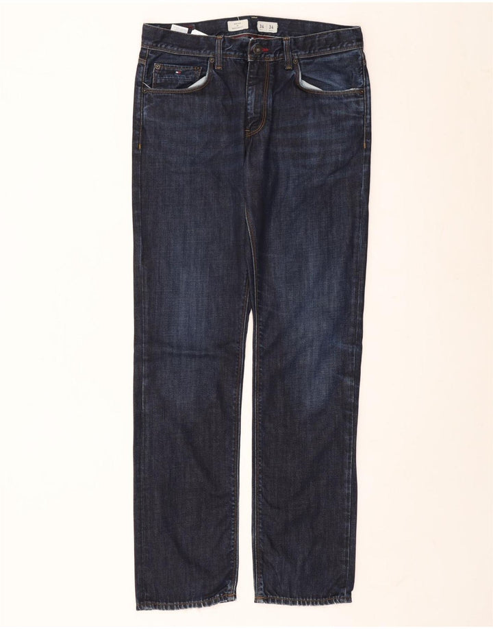Tommy Hilfiger Mens Mercer Regular Fit Straight Jeans W34 L34 Navy Blue