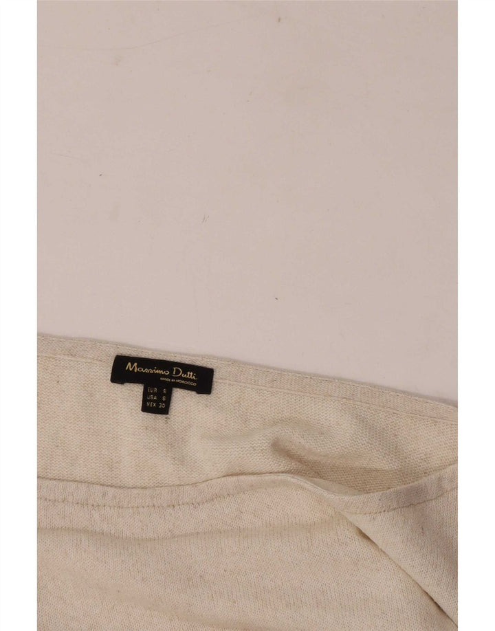 Massimo Dutti Womens Blouse Top UK 10 Small Beige