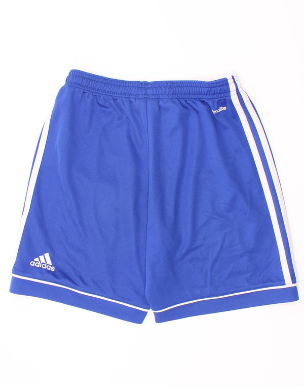 Adidas Boys Climalite Sport Shorts 11-12 Years Blue Polyester