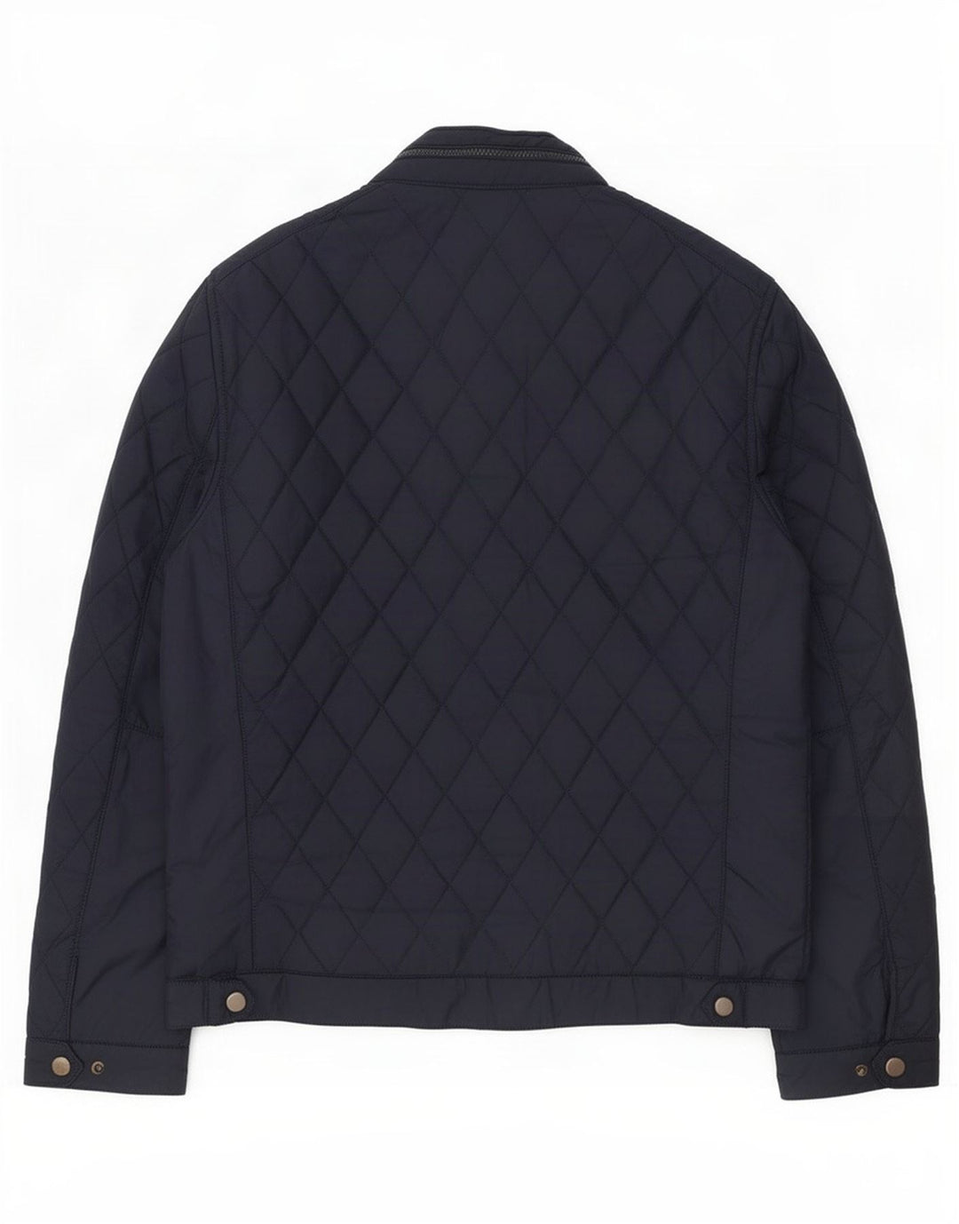 Zara Mens Hooded Quilted Jacket UK 40 Large Navy Blue