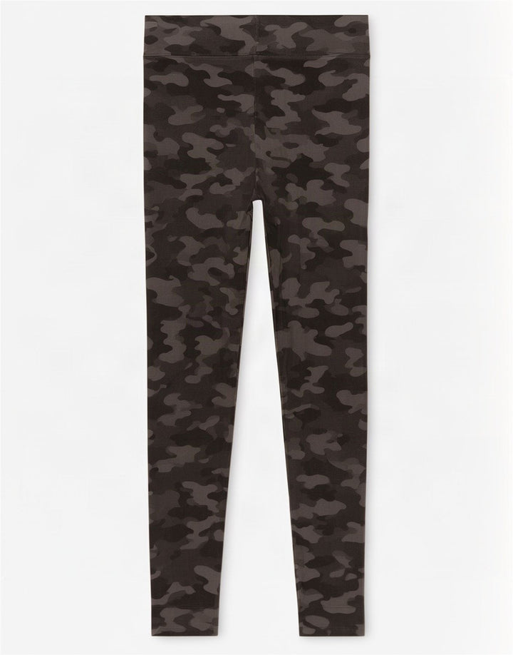 Marks & Spencer Womens Leggings UK 12 Medium Grey Camouflage Viscose