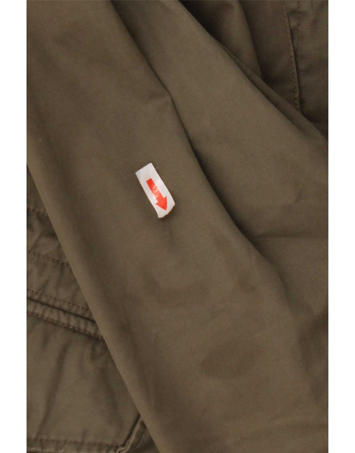 Marks & Spencer Womens Utility Jacket UK 44 2XL Khaki Cotton