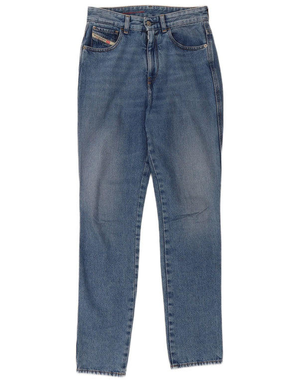 Diesel Womens High Waist Slim Straight Jeans W26 L30 Blue Cotton