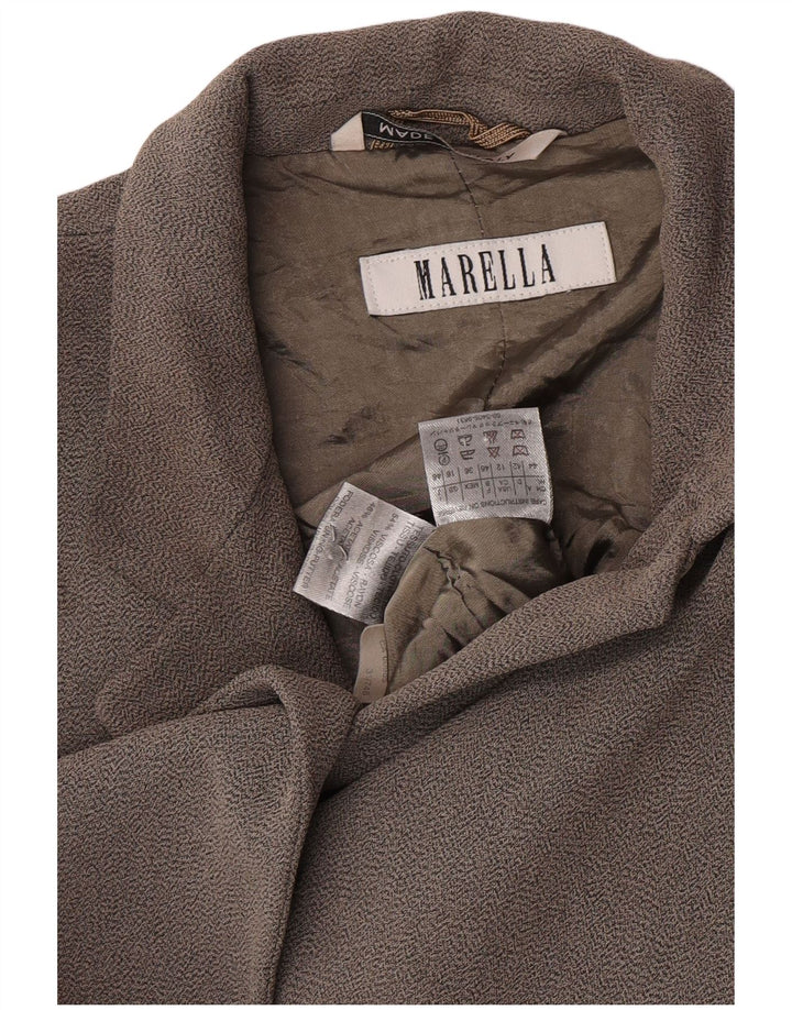Marella Womens 2 Button Blazer Jacket UK 16 Large Grey Viscose