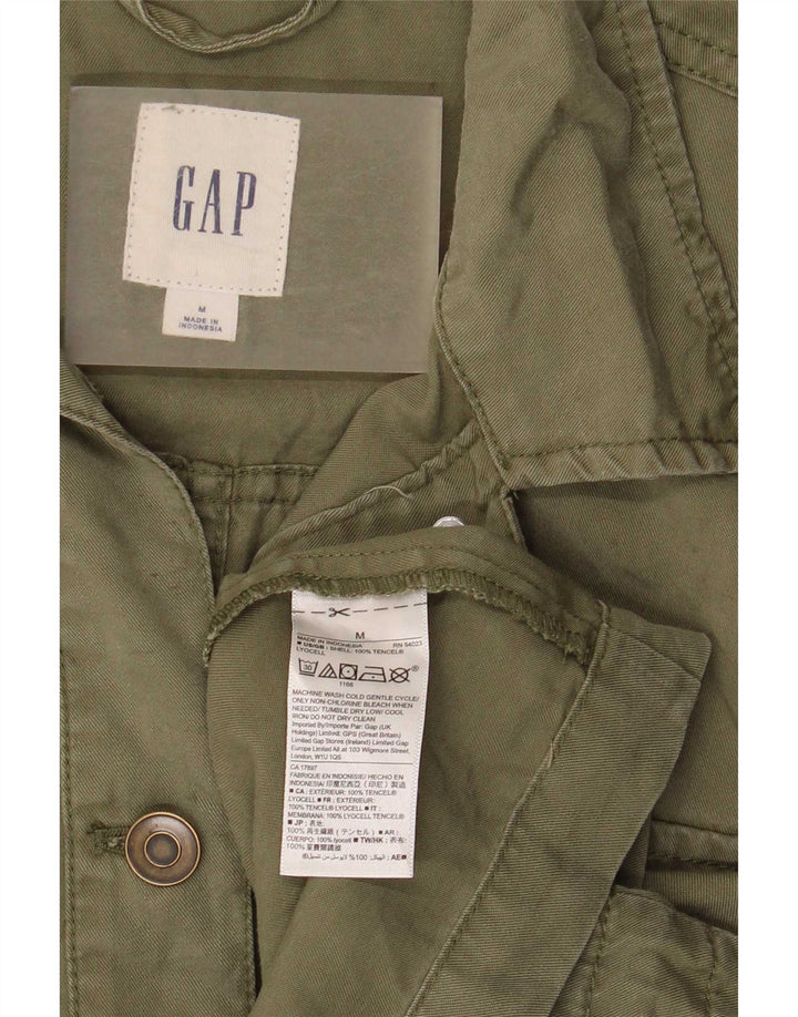 Gap Womens Utility Shirt UK 14 Medium Khaki Tencel