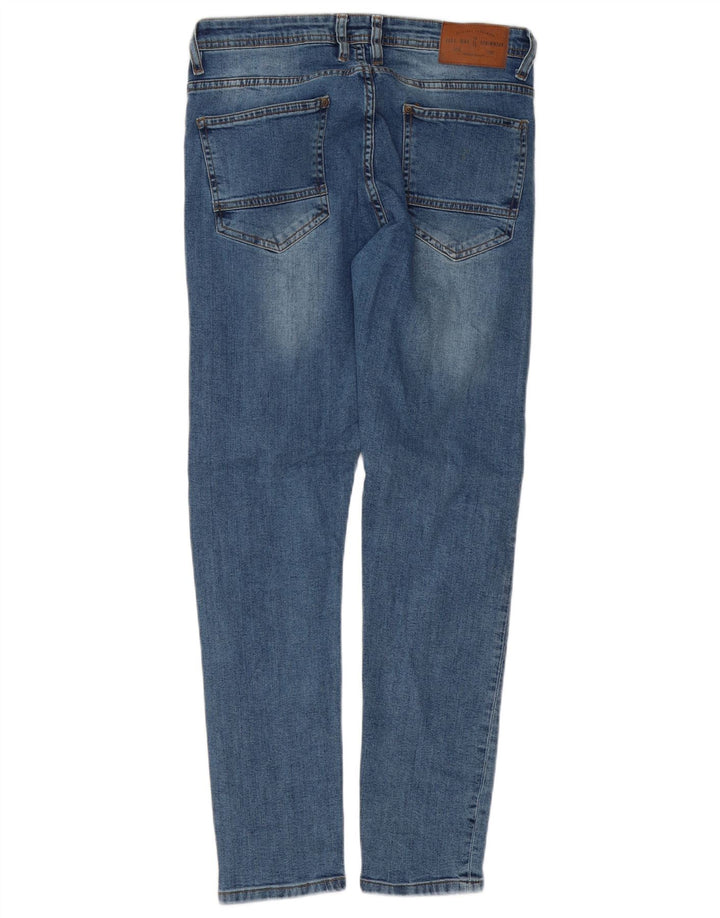 Zara Mens Slim Jeans EU 42 Large W32 L29 Blue Cotton