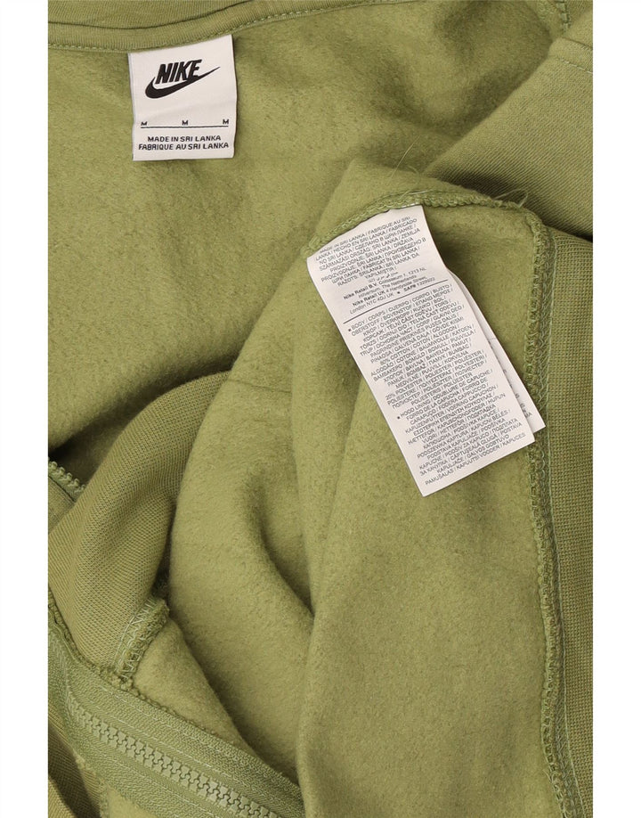 Nike Mens Zip Hoodie Sweater Medium Green Cotton