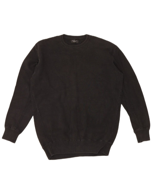 Zara Mens Sweatshirt Jumper Medium Black