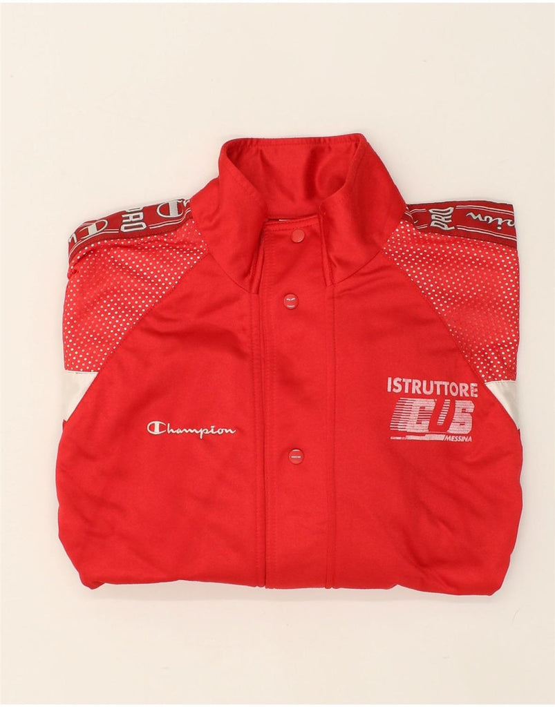 CHAMPION Mens Tracksuit Top Jacket XL Red Polyester | Vintage Champion | Thrift | Second-Hand Champion | Used Clothing | Messina Hembry 