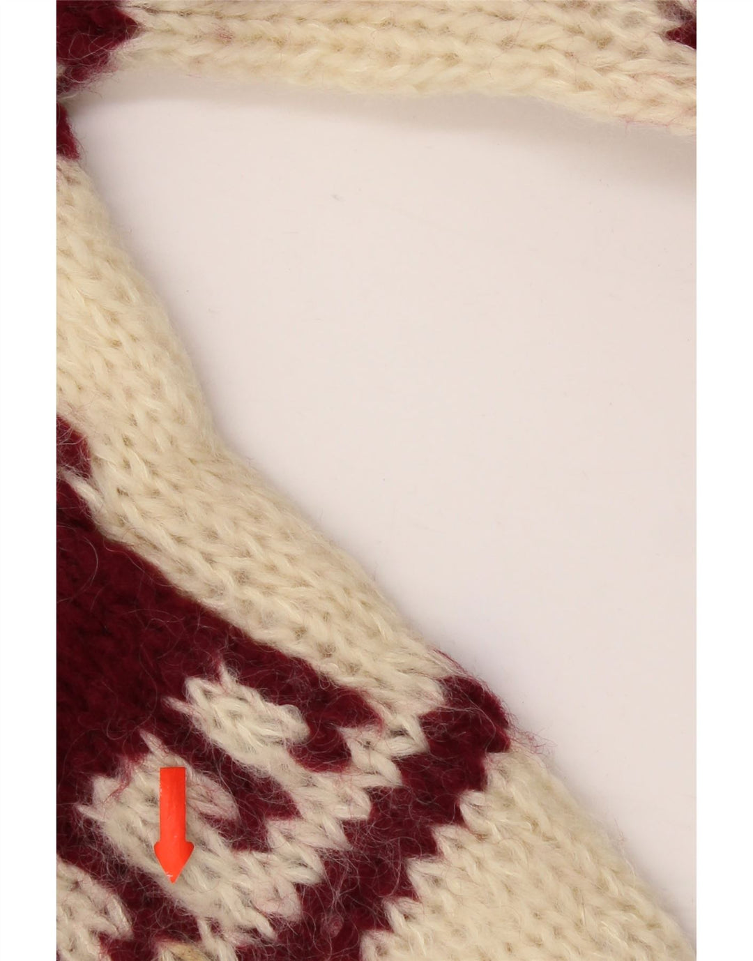Vintage Womens Crew Neck Jumper Sweater UK 14 Medium Off White Aztec