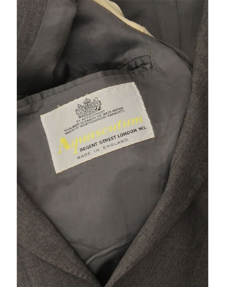 Aquascutum Mens 2 Button Blazer Jacket UK 36 Small Grey
