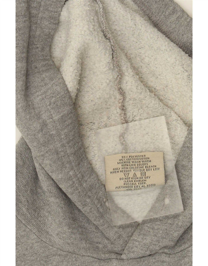 Russell Athletic Mens Hoodie Jumper Large Grey Cotton