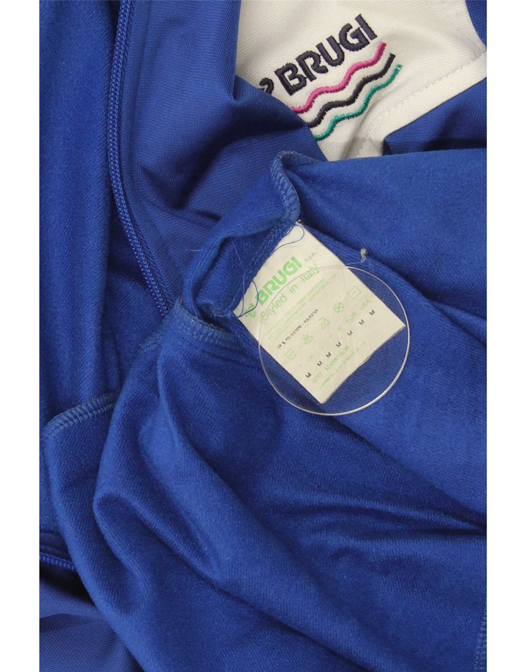 Brugi Mens Tracksuit Top Jacket Medium Blue Colourblock Polyester