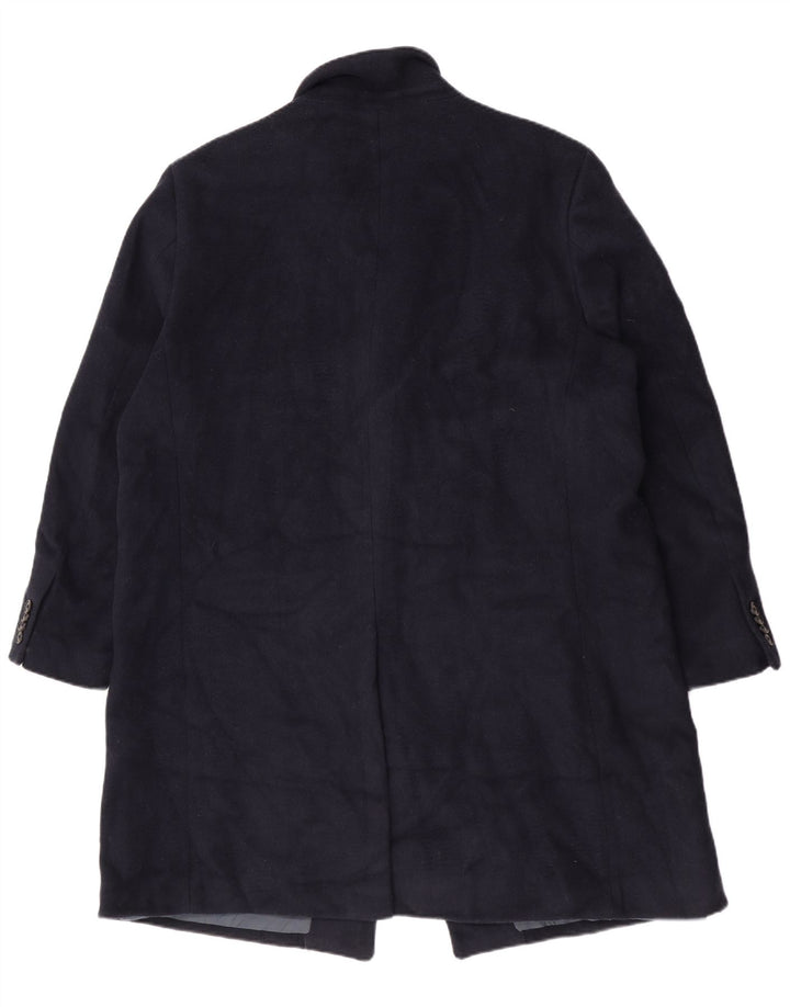 Marks & Spencer Mens Overcoat UK 46 3XL Navy Blue Polyester