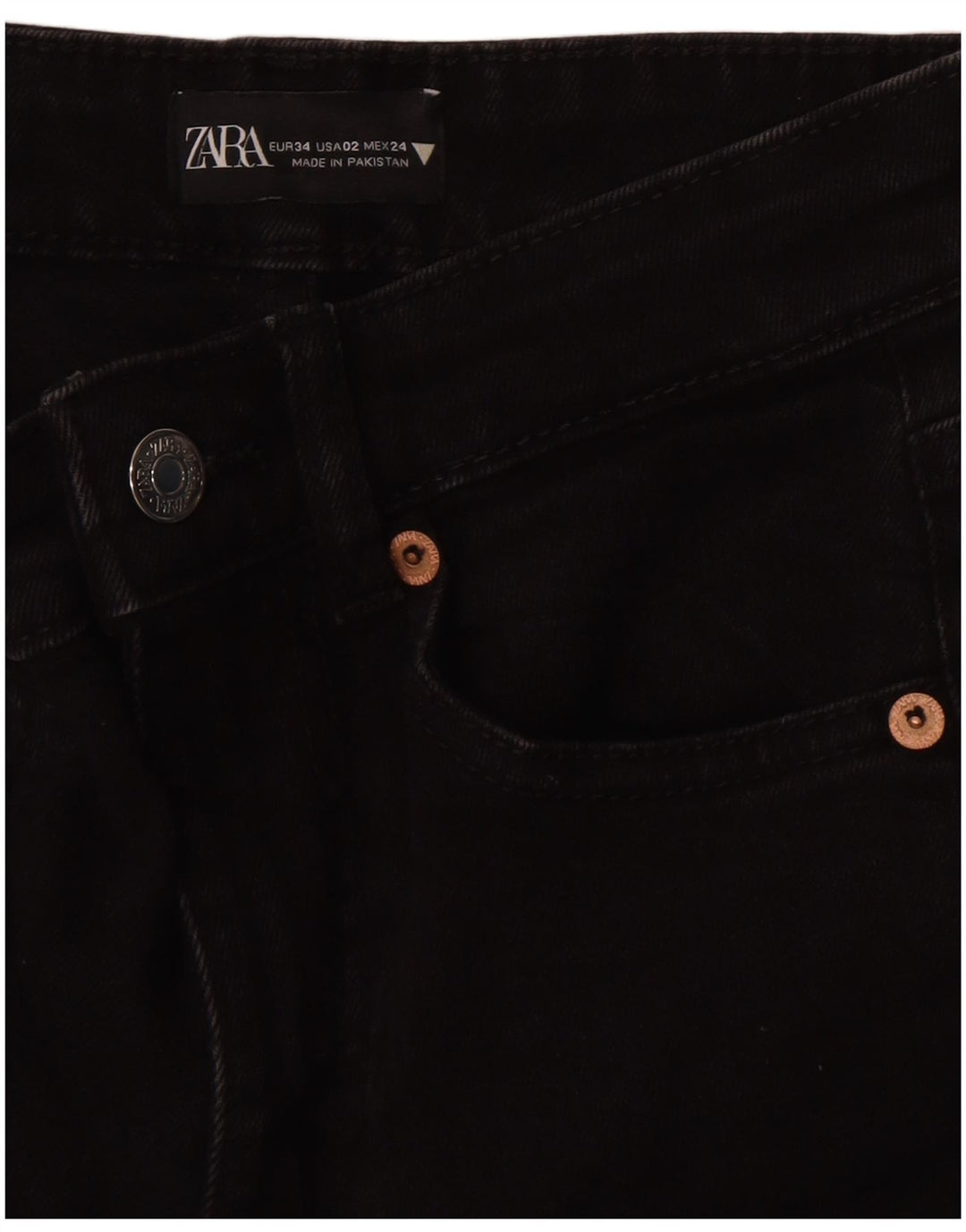 Zara Womens Bootcut Jeans EU 34 2XS W24 L25 Black