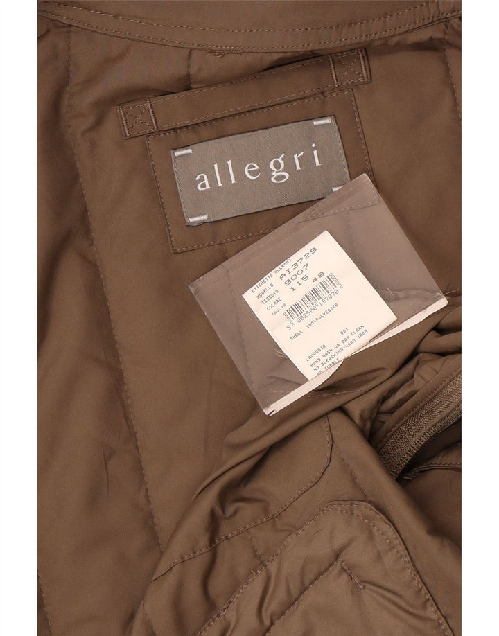 Allegri Womens Overcoat IT 48 XL Brown Polyester