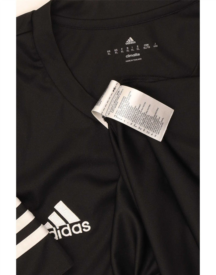 Adidas Mens Climalite T-Shirt Top XL Black Polyester