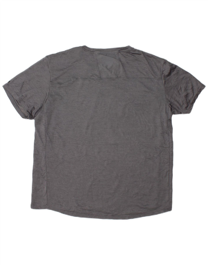 RUSSELL ATHLETIC Mens Dri-Power T-Shirt Top XL Grey Polyester