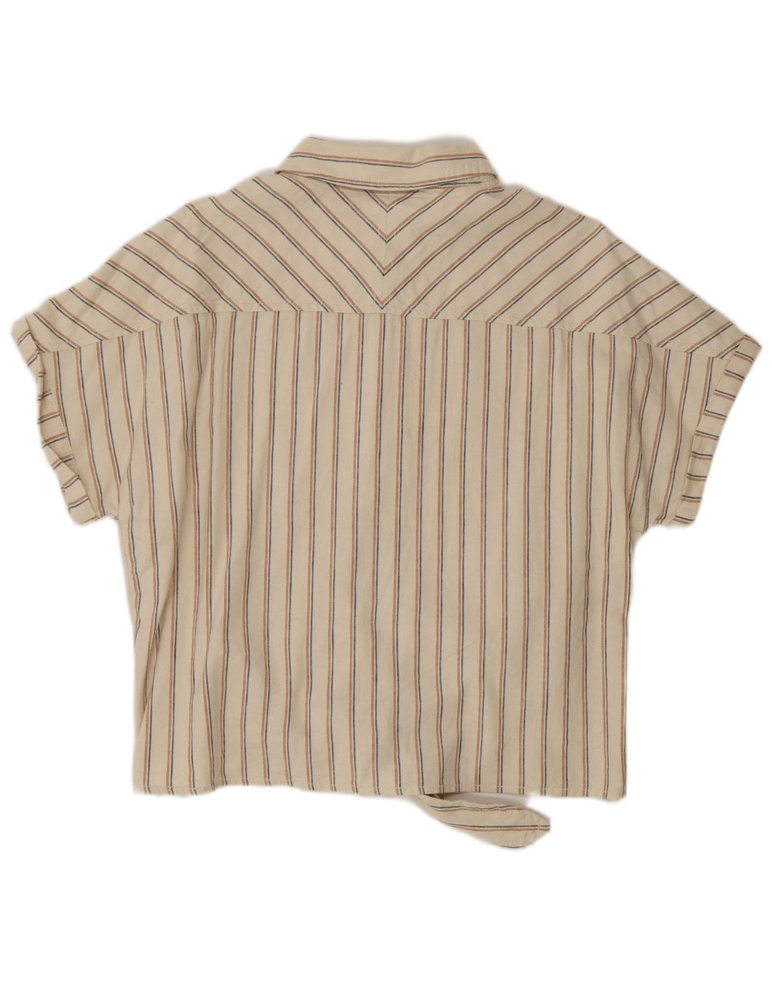 Fat Face Womens Short Sleeve UK 14 Large Beige Striped