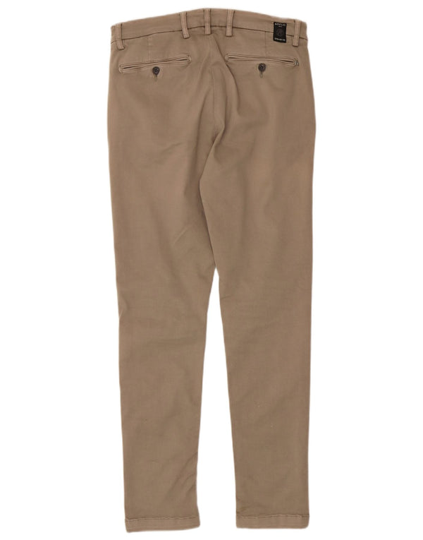 Replay Mens Zeumar Slim Chino Trousers W32 L30 Beige Cotton
