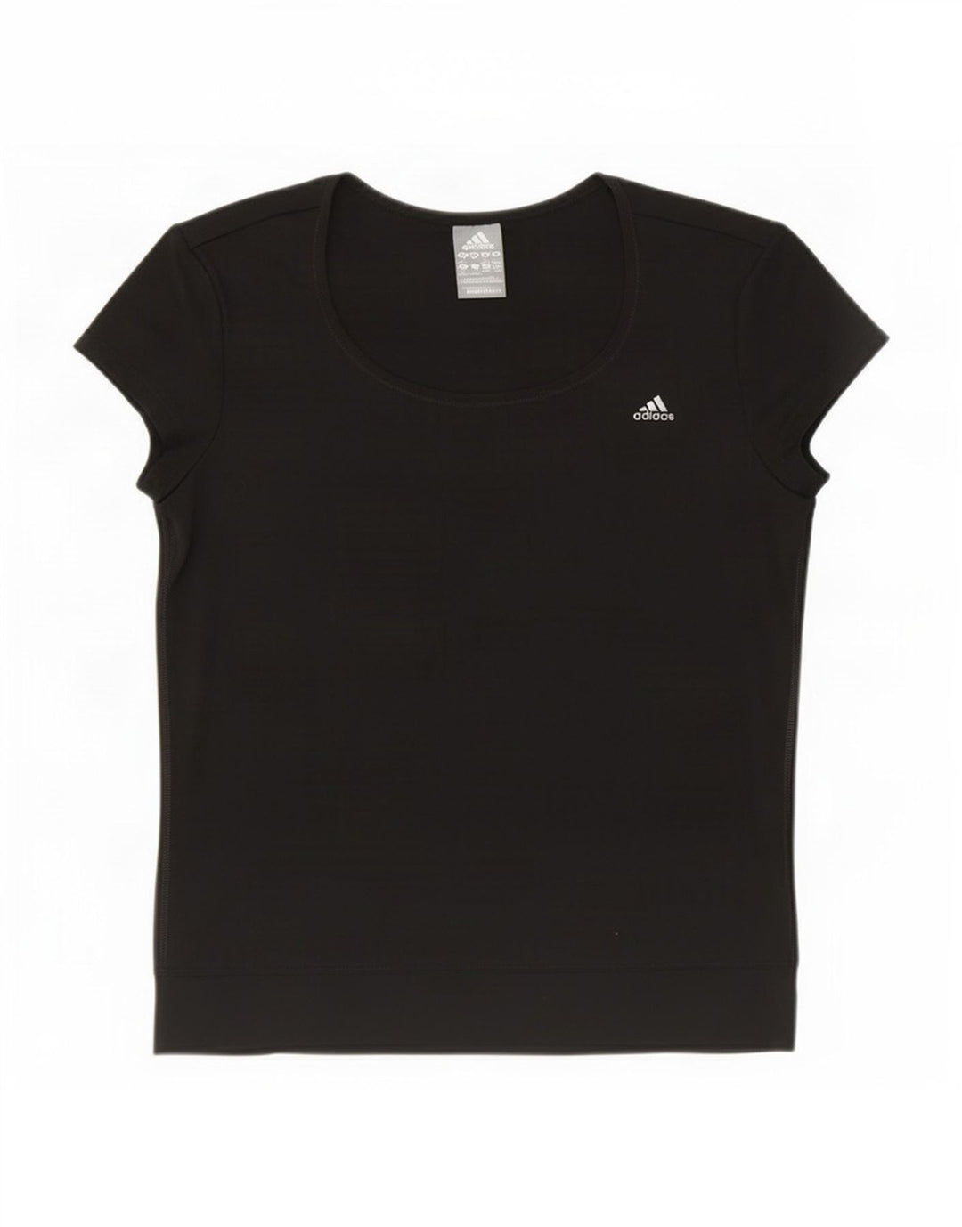 Adidas Womens Climalite T-Shirt Top UK 12/14 Medium Black Polyester