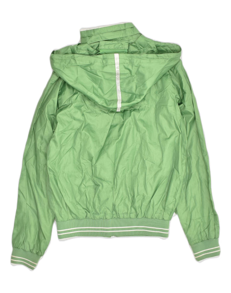 BRUGI Boys Hooded Rain Jacket 10-11 Years Green Polyester | Vintage Brugi | Thrift | Second-Hand Brugi | Used Clothing | Messina Hembry 