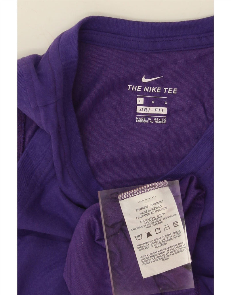 NIKE Womens Dri Fit Vest Top UK 16 Large Purple Cotton Vintage Nike and Second-Hand Nike from Messina Hembry 