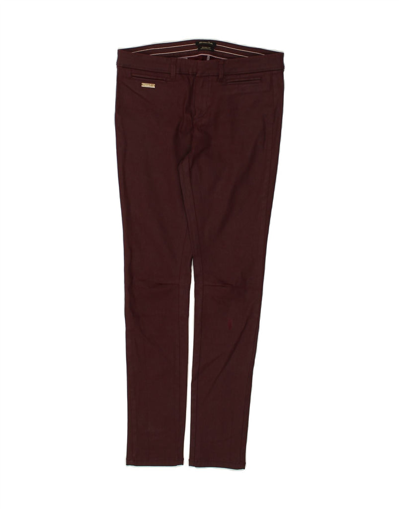 MASSIMO DUTTI Womens Skinny Casual Trousers EU 36 XS W30 L29 Burgundy | Vintage Massimo Dutti | Thrift | Second-Hand Massimo Dutti | Used Clothing | Messina Hembry 