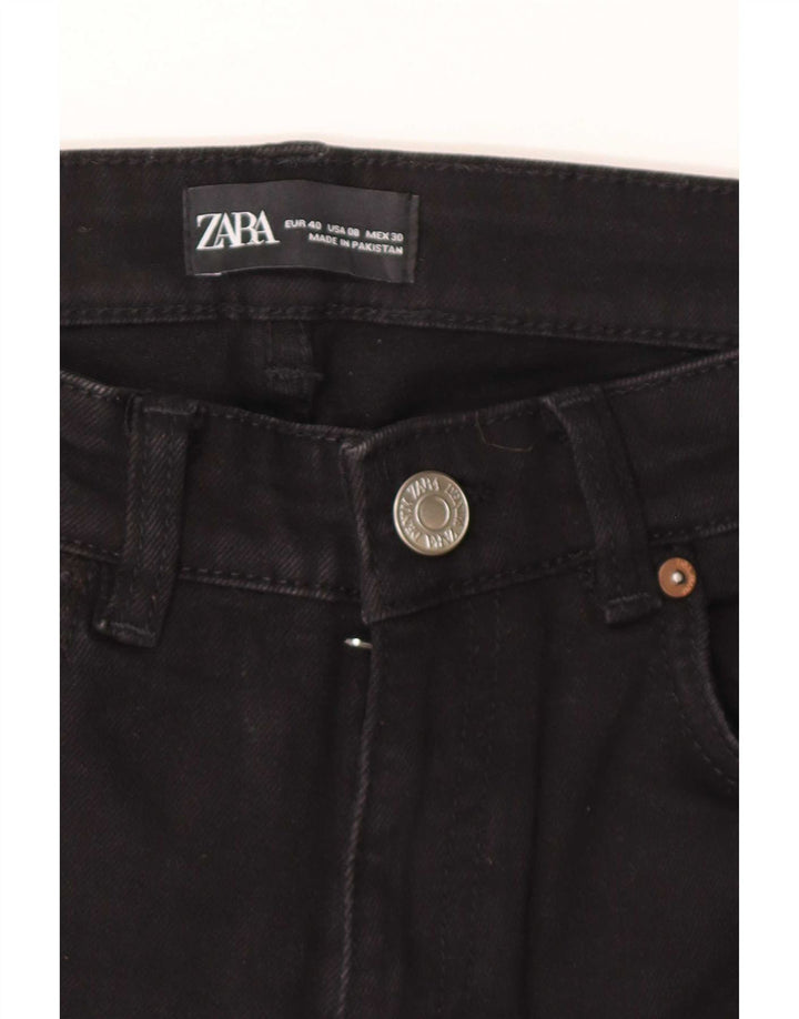 Zara Womens Crop Bootcut Jeans EU 40 Medium W30 L25 Black