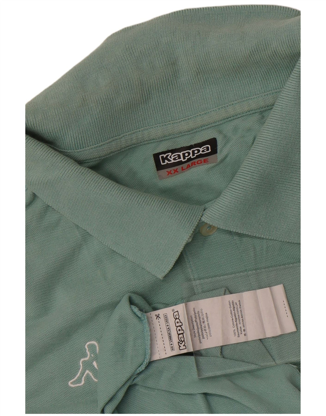 Kappa Mens Polo Shirt 2XL Blue Cotton