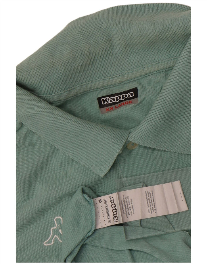 Kappa Mens Polo Shirt 2XL Blue Cotton