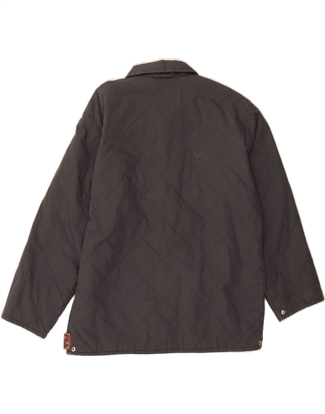 FILA Mens Loose Fit Quilted Jacket IT 46 Small Grey Polyester Vintage Fila and Second-Hand Fila from Messina Hembry 