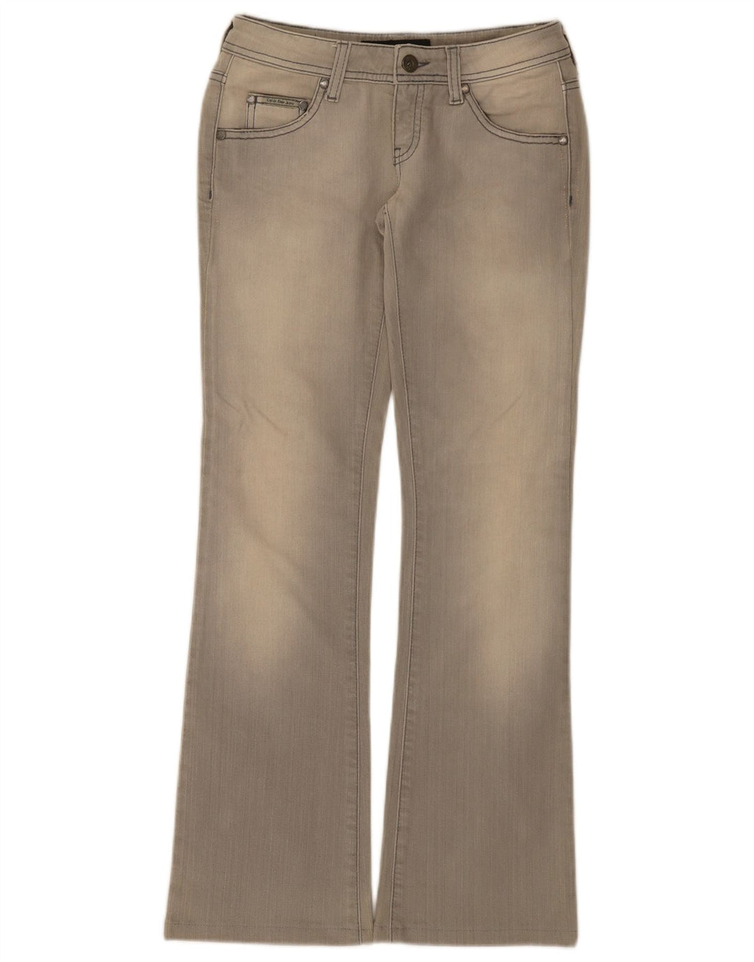 Calvin Klein Womens Bootcut Jeans W26 L30 Grey Cotton