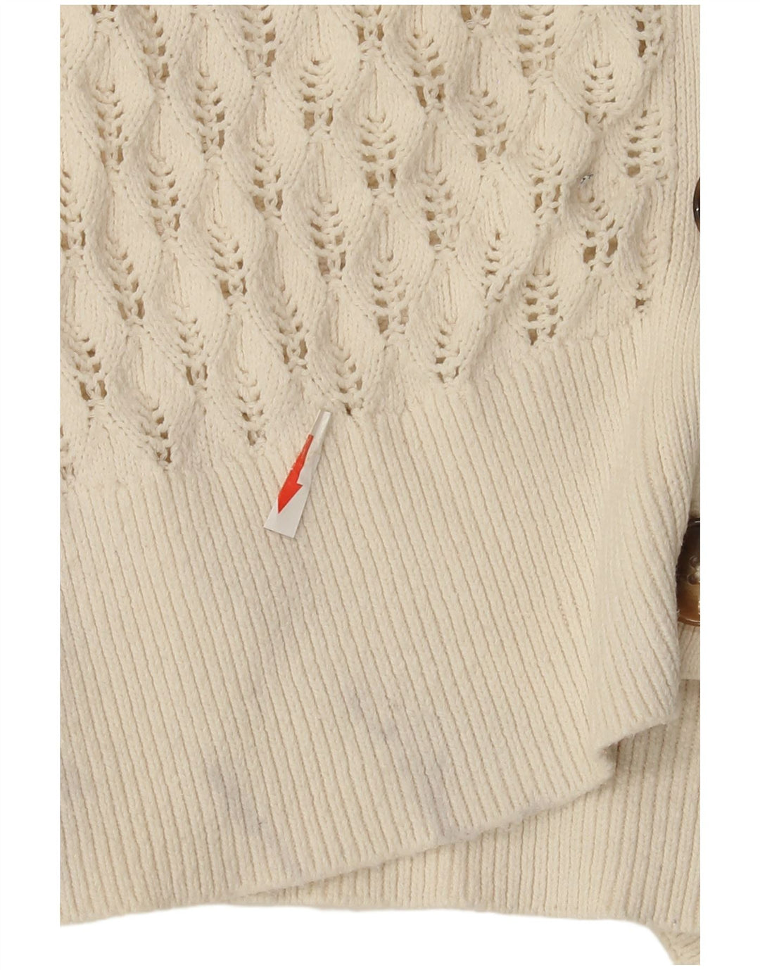 Marks & Spencer Womens Cardigan Sweater UK 14 Large White Cotton
