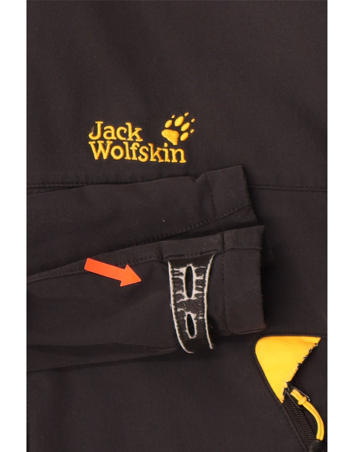 JACK WOLFSKIN Mens Hooded Windbreaker Jacket UK 44/46 XL Black Polyamide