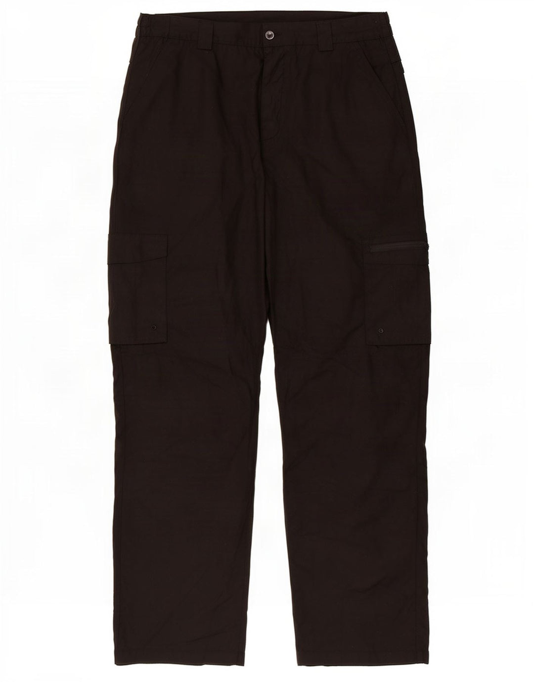 Mountain Warehouse Mens Straight Cargo Trousers W38 L29 Black Polyester