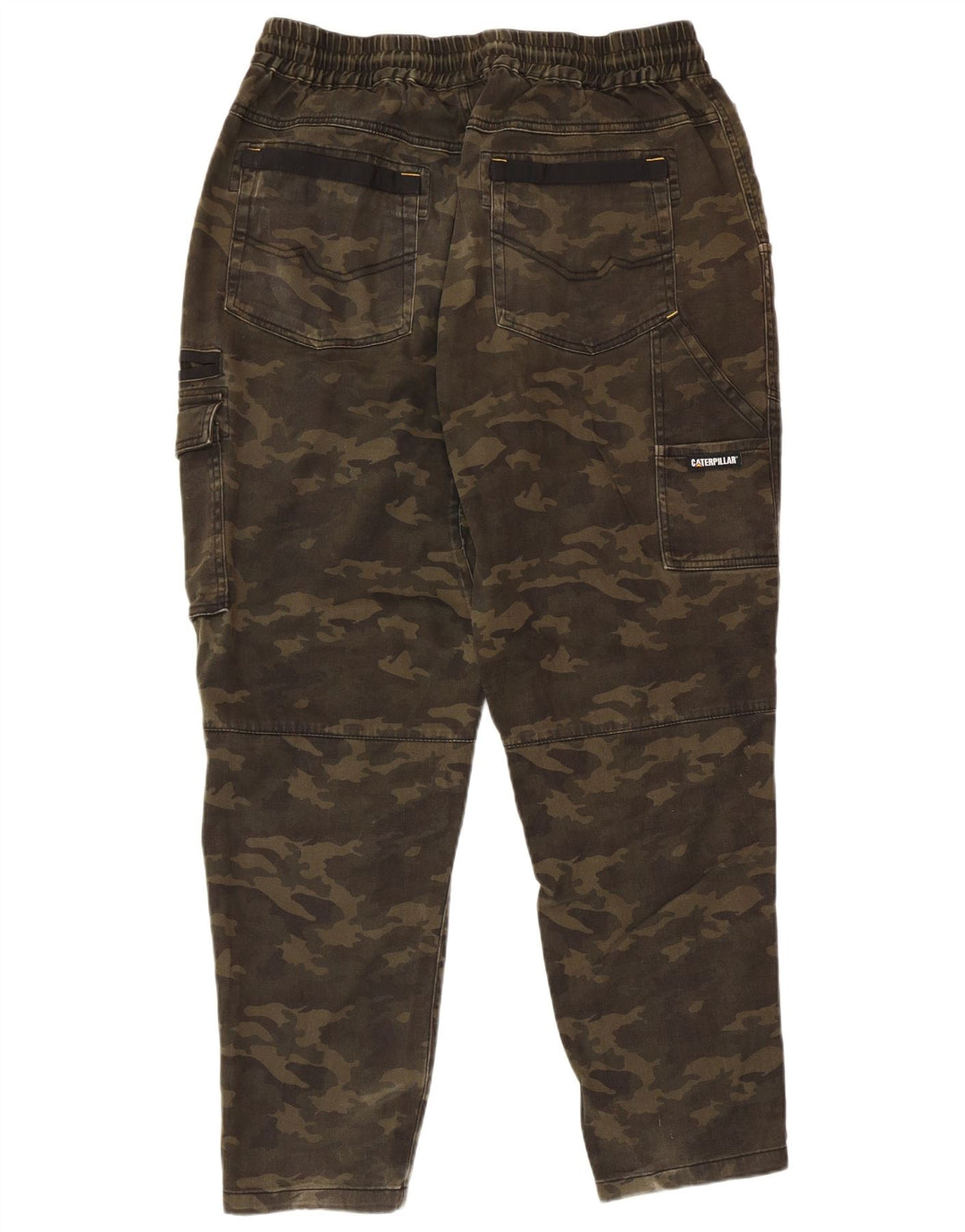 Caterpillar Mens Tapered Cargo Trousers W38 L28 Khaki Camouflage Cotton