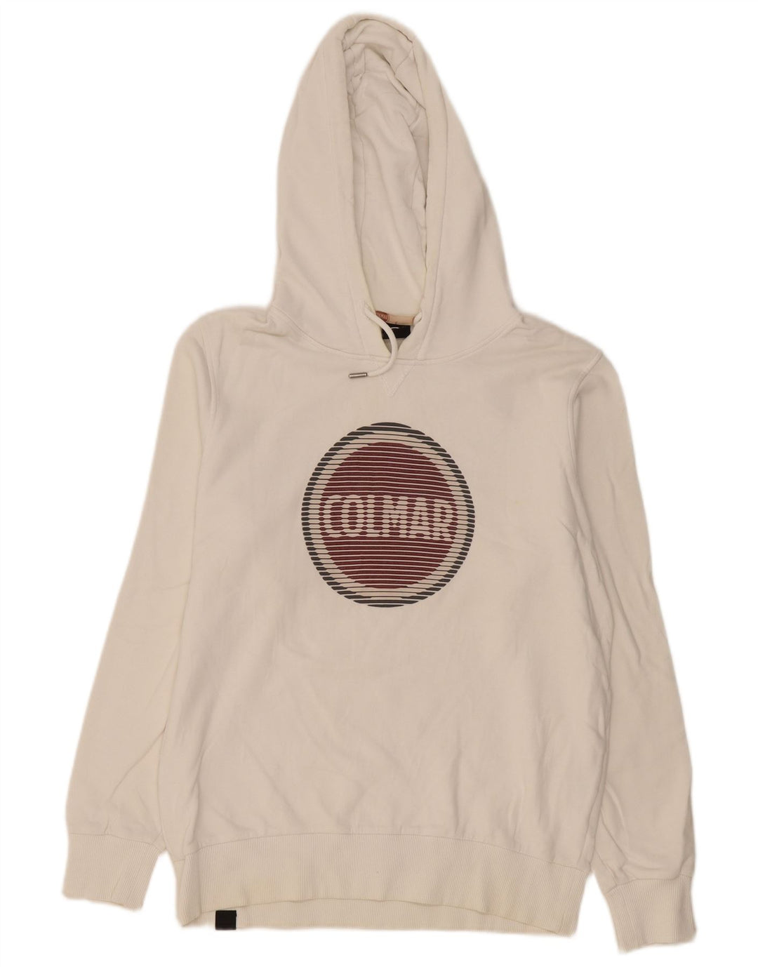 Colmar Mens Graphic Hoodie Jumper Large White Cotton