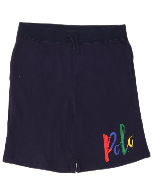Polo Ralph Lauren Boys Graphic Sport Shorts 15-16 Years Navy Blue Cotton
