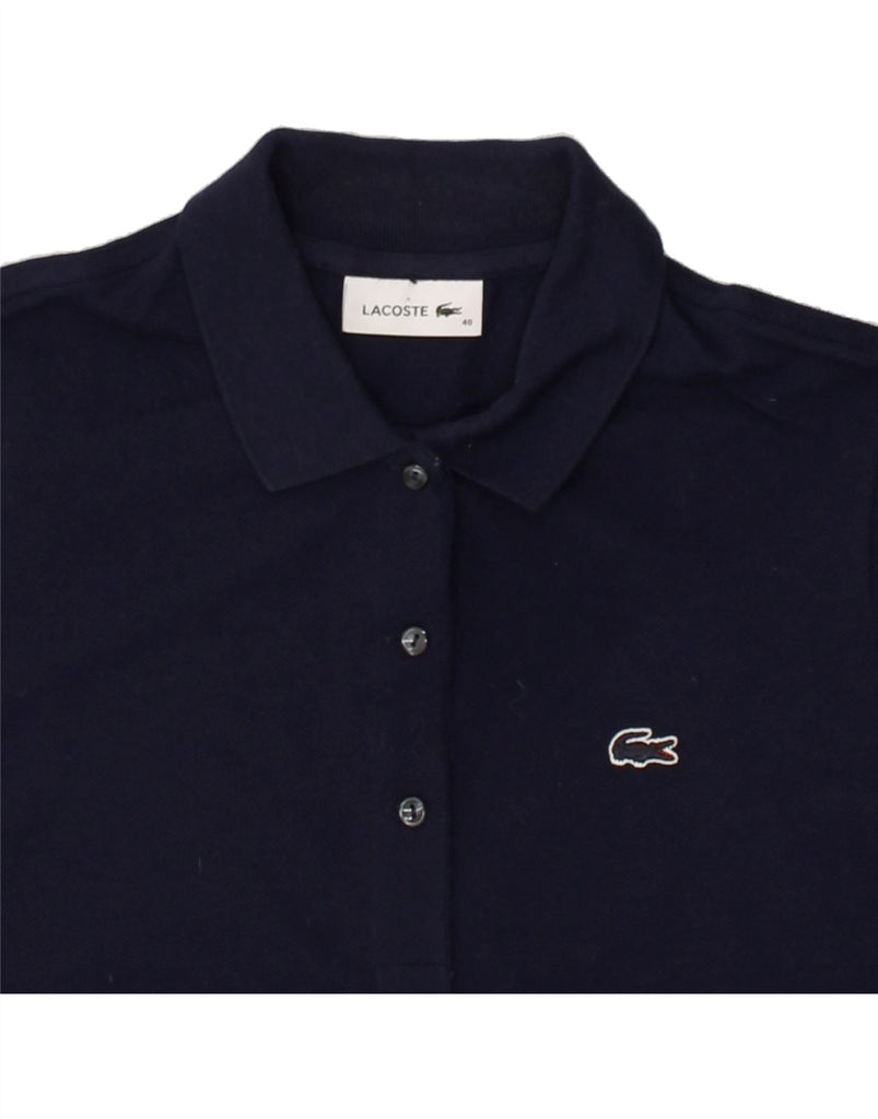 LACOSTE Womens Polo Shirt Size 40 Medium Navy Blue Cotton | Vintage Lacoste | Thrift | Second-Hand Lacoste | Used Clothing | Messina Hembry 