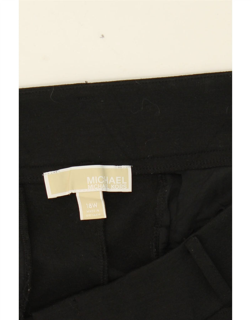 MICHAEL KORS Womens Slim Casual Trousers US 18 2XL W40 L30 Black Polyester Vintage Michael Kors and Second-Hand Michael Kors from Messina Hembry 
