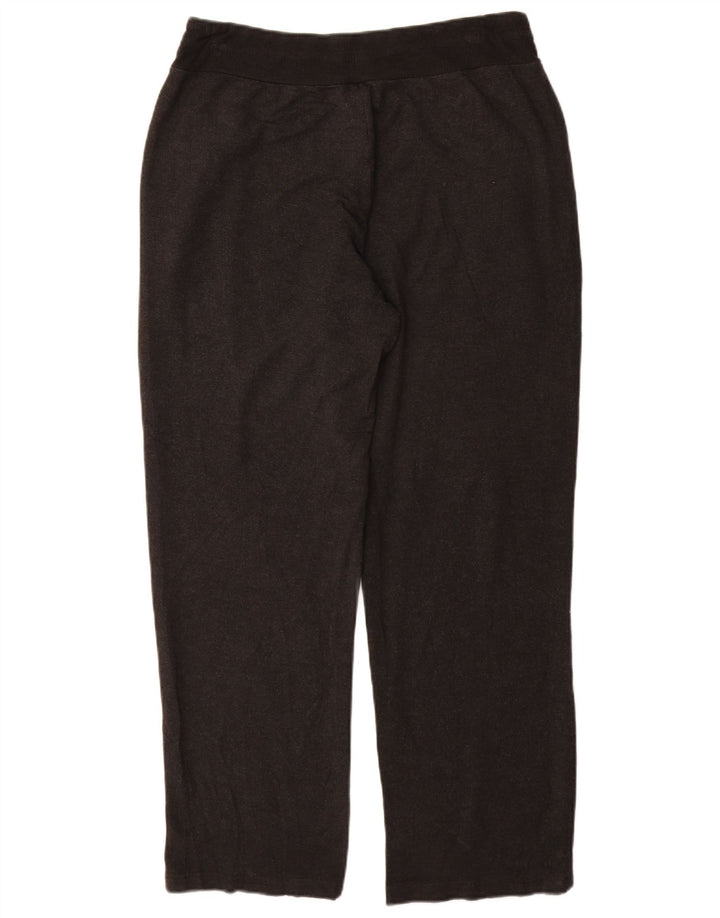 EDDIE BAUER Womens Tracksuit Trousers UK 14 Large Black Modal