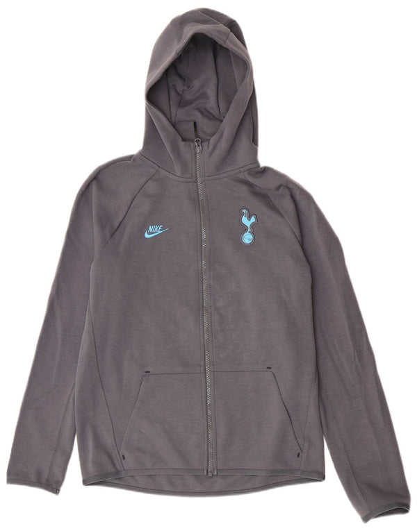 Nike Boys Zip Hoodie Sweater 13-14 Years XL Grey Cotton