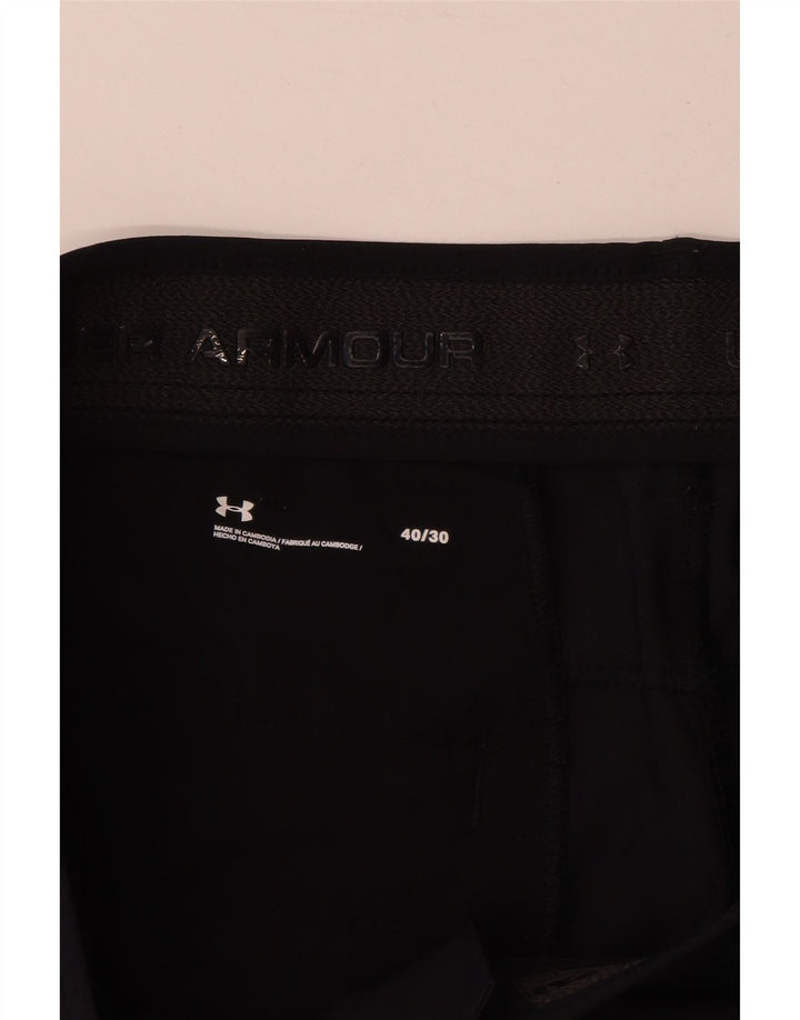 Under Armour Mens Straight Chino Trousers W40 L30 Black Polyester