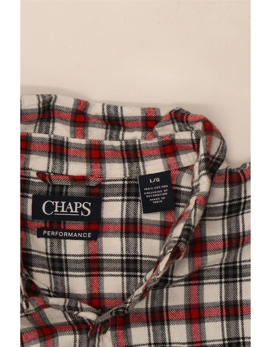 CHAPS Mens Flannel Shirt Large Multicoloured Check Cotton